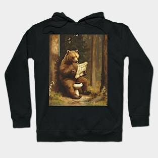 Funny Bear Pooping In The Woods Hoodie